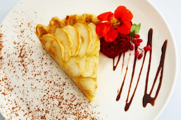 Apple pie dessert cake — Stock Photo, Image