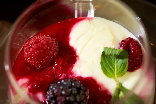 Delicious dessert or ice cream, made from fresh berries — Stock Photo, Image