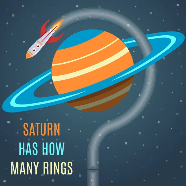Saturnus plat Design Concept — Stockvector