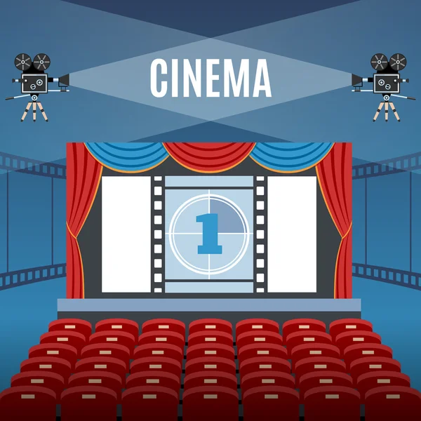 Cinema Hall fundo — Vetor de Stock