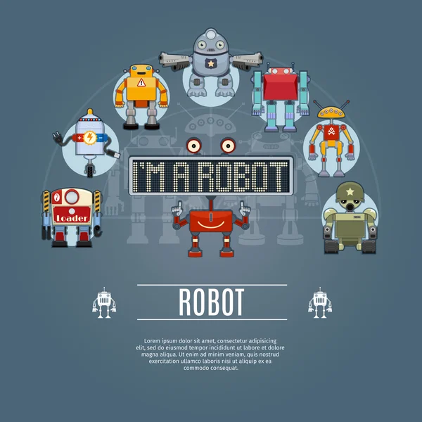Иконы-роботы — стоковый вектор