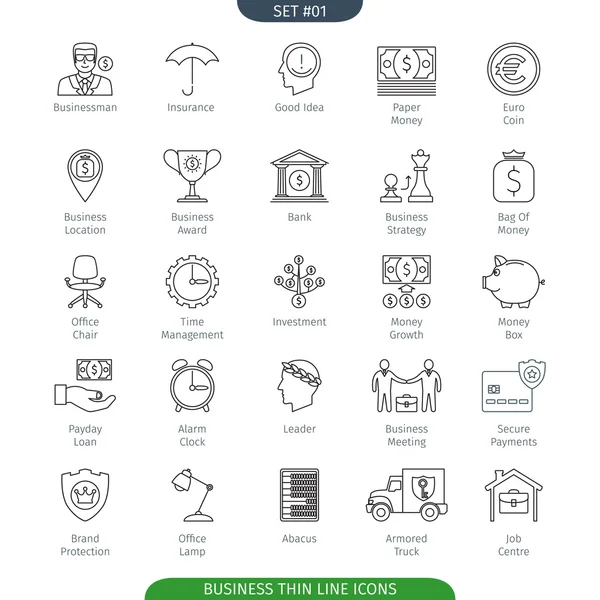 Delgada línea negocio 01 — Archivo Imágenes Vectoriales