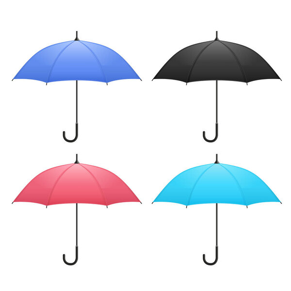 Umbrella on white background. Realistic vector illustration