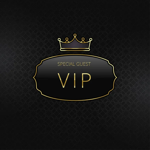 Vip Invité Spécial Carte Invitation Premium Insigne Avec Cadre Doré — Image vectorielle