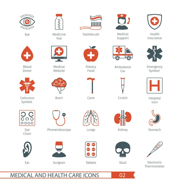 Set de iconos médicos 02 — Vector de stock