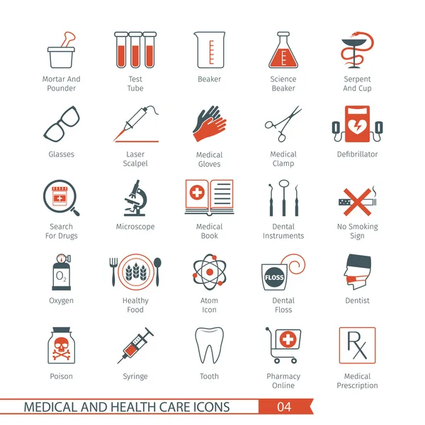 Ensemble d'icônes médicales 04 — Image vectorielle