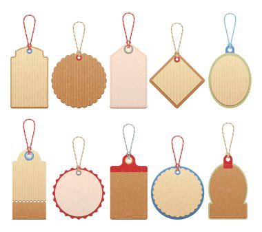 Kağıt etiket kümesi