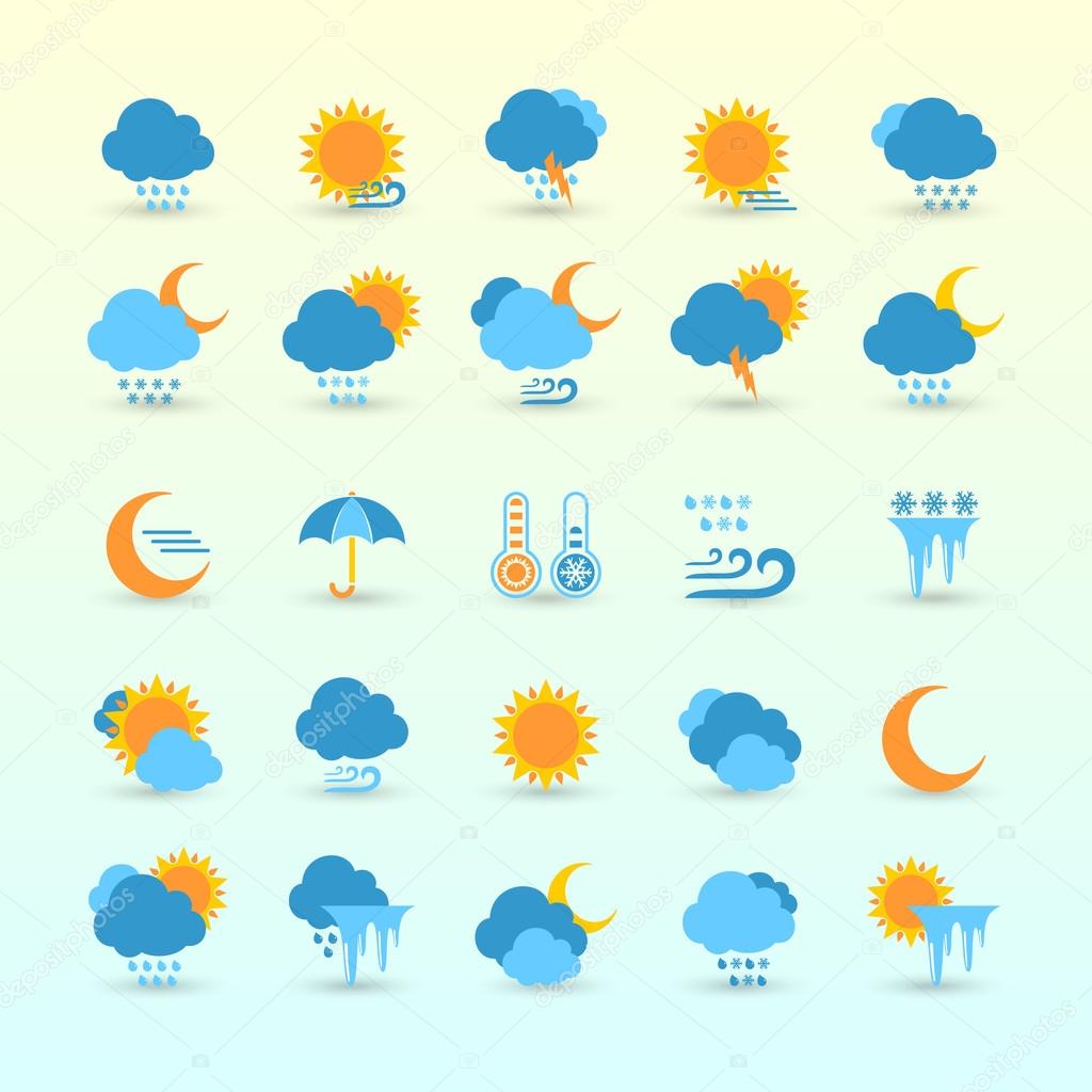 Weather Forecast And Meteorology Set
