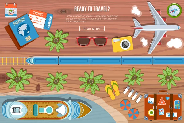Colourful Travel Vector Banner
