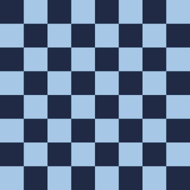 Kusursuz Checkerboard Deseni Geometrik Satranç Arkaplan Doku Donanması ve Açık Mavi