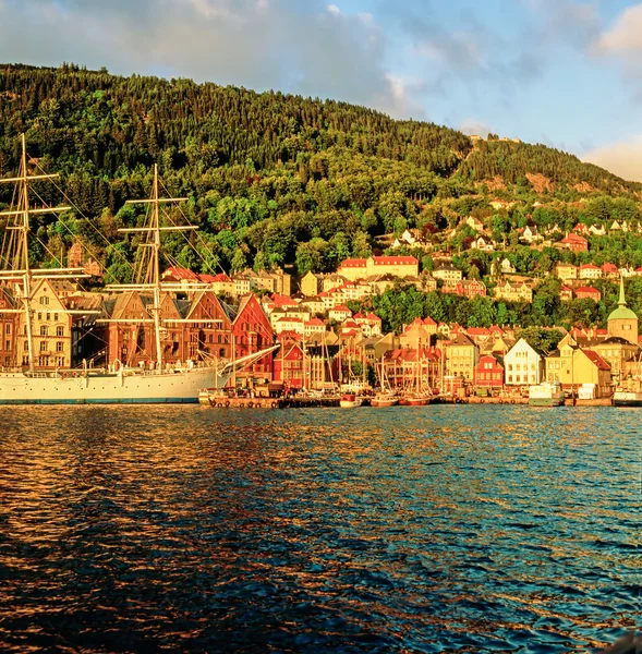 베 르 겐, 노르웨이 항구 — 스톡 사진