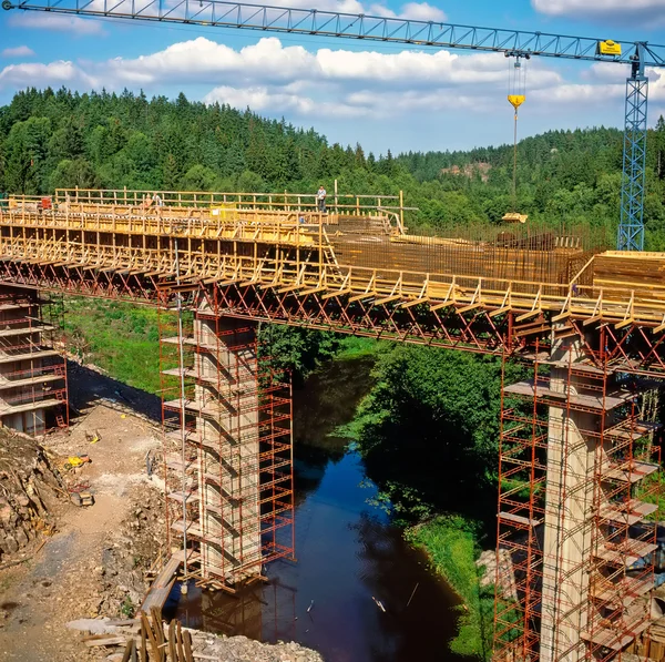 Bridge construction, Sweden Royalty Free Stock Images