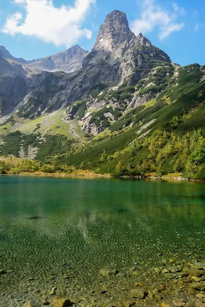 Grüner See in der hohen Tatra — Stockfoto