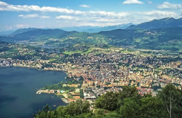 Veduta Lugano Svizzera — Foto Stock