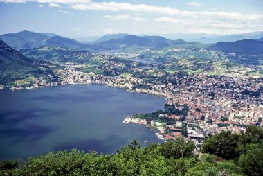 Lugano ve Lugano Gölü İsviçre 'de