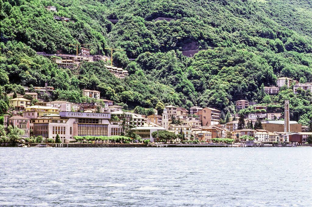 Campione d'Italia on the Lake Lugano in Switzerland