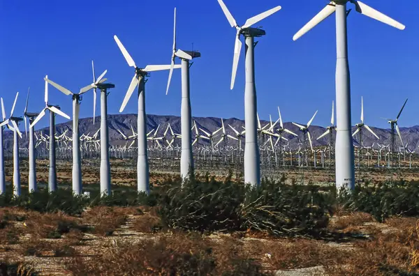 Turbine Eoliche Nel Deserto Della California — Foto Stock