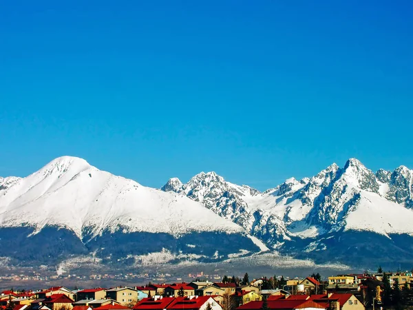 Poprad Con Montañas Tatra Eslovaquia —  Fotos de Stock