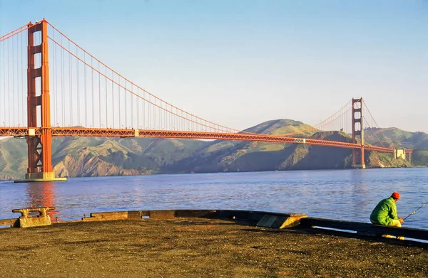 Rybaření Golden Gate Brtidge Kalifornie — Stock fotografie