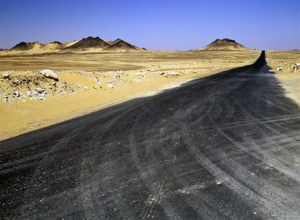 Desert Road, Egypt — Stockfoto