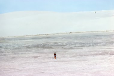 new Mexico'daki beyaz kumları