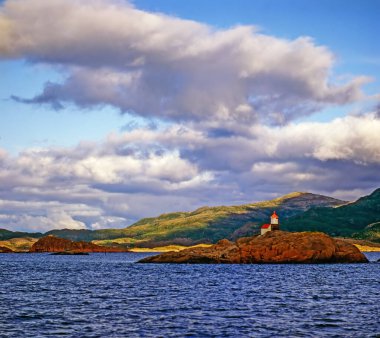 Norveç 'teki Lofoten manzarası