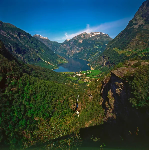 Geiranger Фіорду, Норвегія — стокове фото