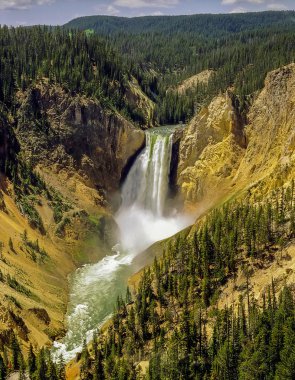 Waterfalls in Yellowstone NP clipart
