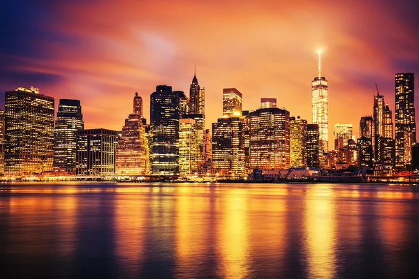 New York City Manhattan Midtown bei Sonnenuntergang — Stockfoto