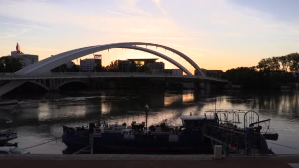 Ponte Raymond Barre all'alba — Video Stock