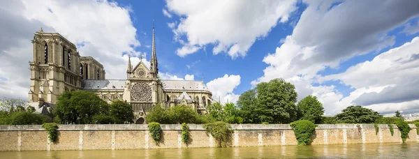 巴黎圣母院大教堂的全景视图 — 图库照片