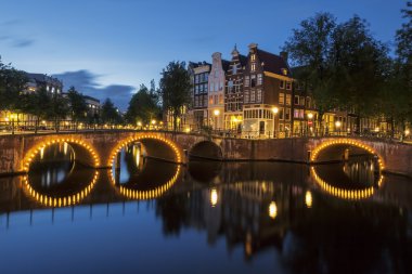Amsterdam kanal gece
