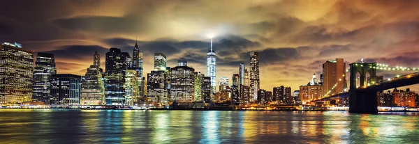夕暮れ時のマンハッタン ビュー — ストック写真