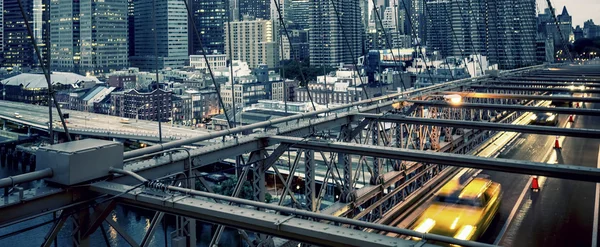 Панорамный вид на Бруклинский мост — стоковое фото