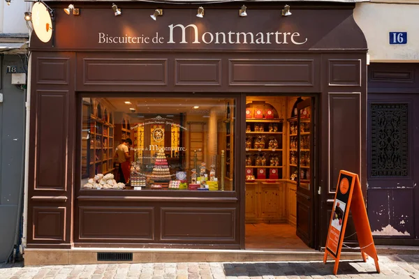 Paris France Août 2020 Célèbre Boutique Biscuiterie Montmartre Paris — Photo