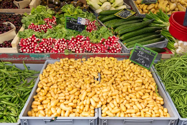 Pommes Terre Sur Marché Français — Photo