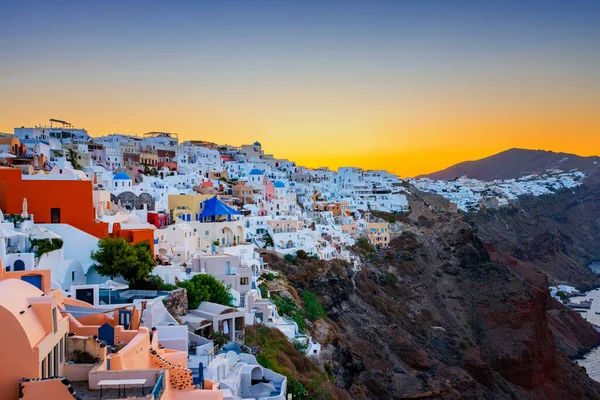 View Oia Sunrise Santorini Greece — Stock Photo, Image