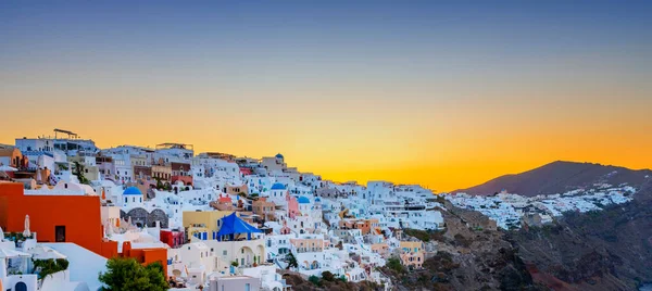 View Oia Sunrise Santorini Greece — Stock Photo, Image