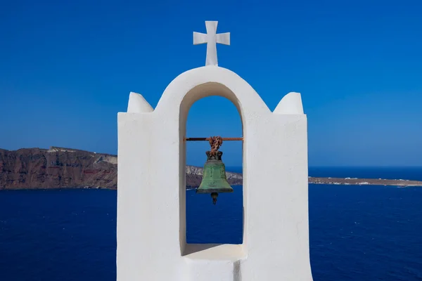 Tradiční Zvon Oie Santorini Řecko — Stock fotografie