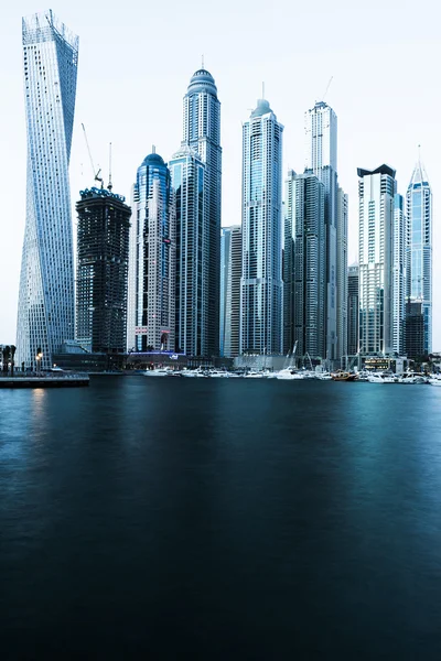 Vista da Marina de Dubai, processamento fotográfico especial — Fotografia de Stock