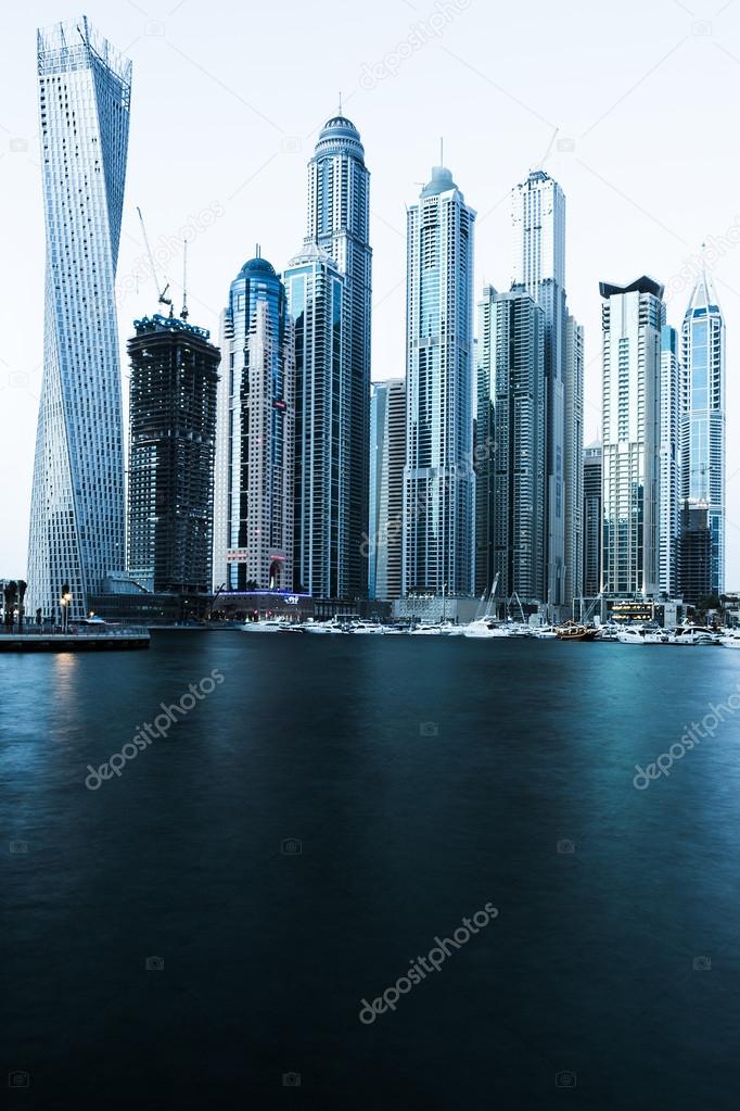 View of Dubai Marina, special photographic processing
