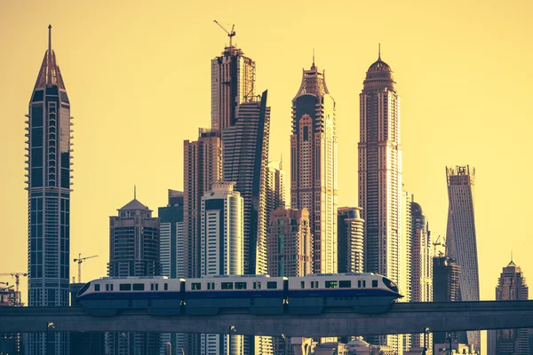 View of Dubai with subway — Stock Photo, Image