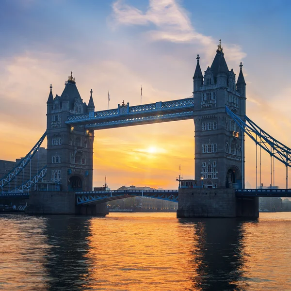 Slavný Tower Bridge v sunrise — Stock fotografie