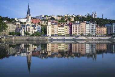 Lyon Saone Nehri'nin güzel manzara