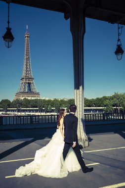 Married on a bridge in Paris