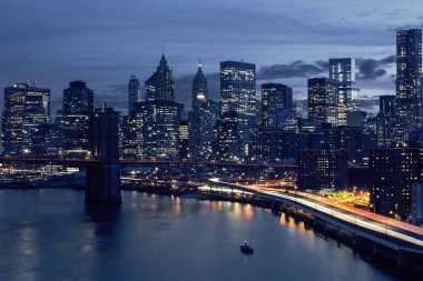 Skyline of downtown New York clipart