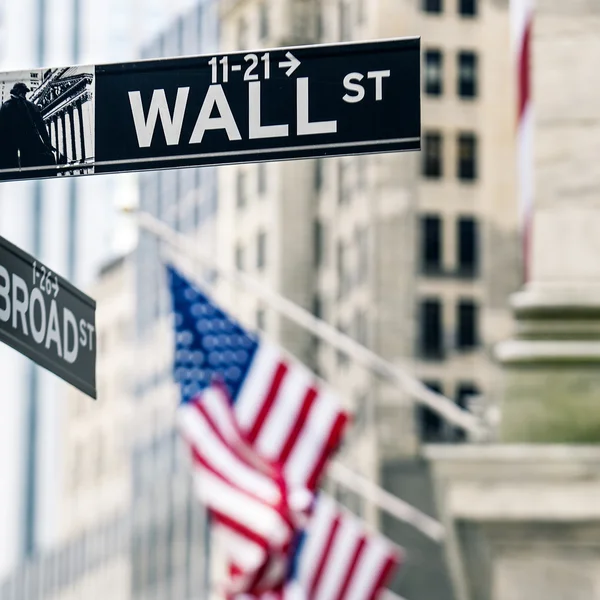 New York-i Wall street bejelentkezés — Stock Fotó