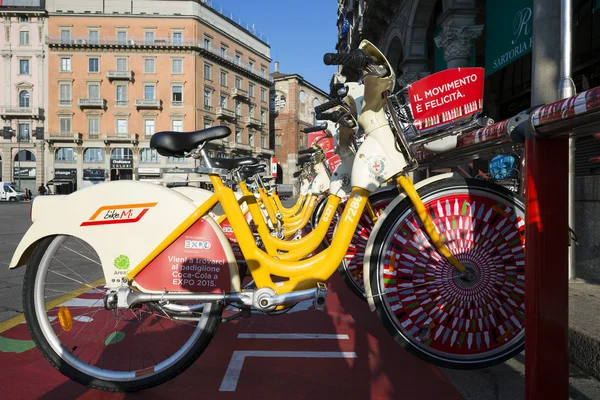 Milan city bikes — Stock Photo, Image