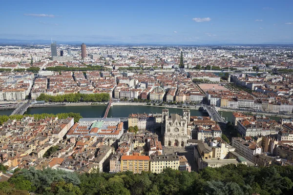 Aerial view of Lyon — Stock Photo, Image