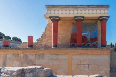 Yunanistan 'ın Girit kentindeki ünlü Knossos sarayı